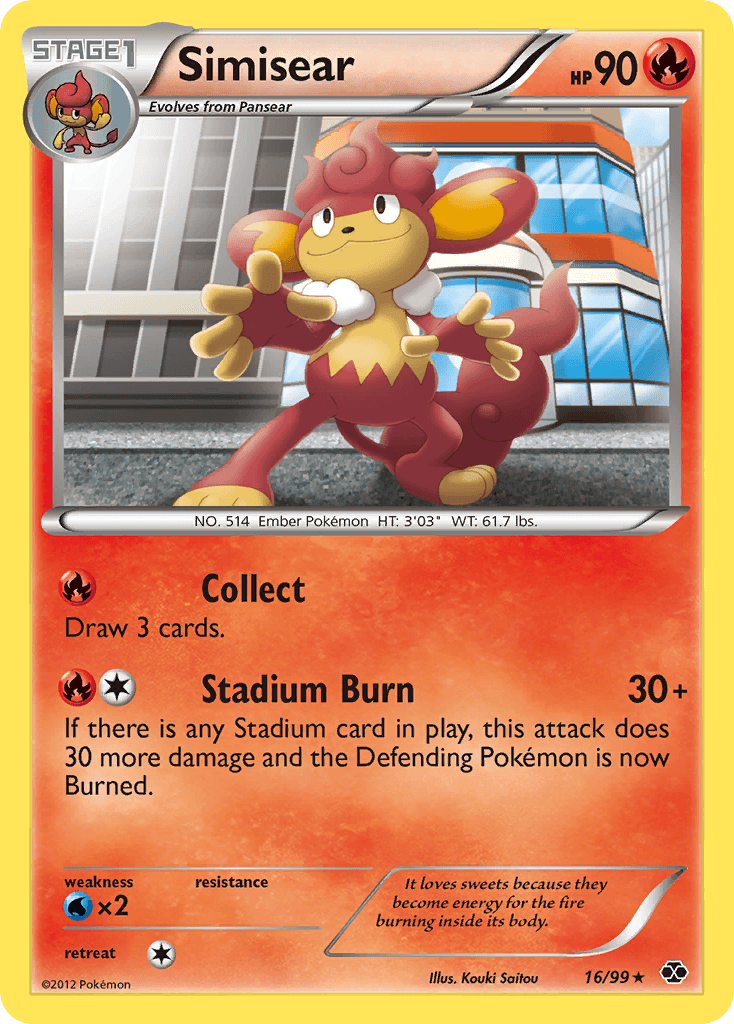 Simisear Pokémon card