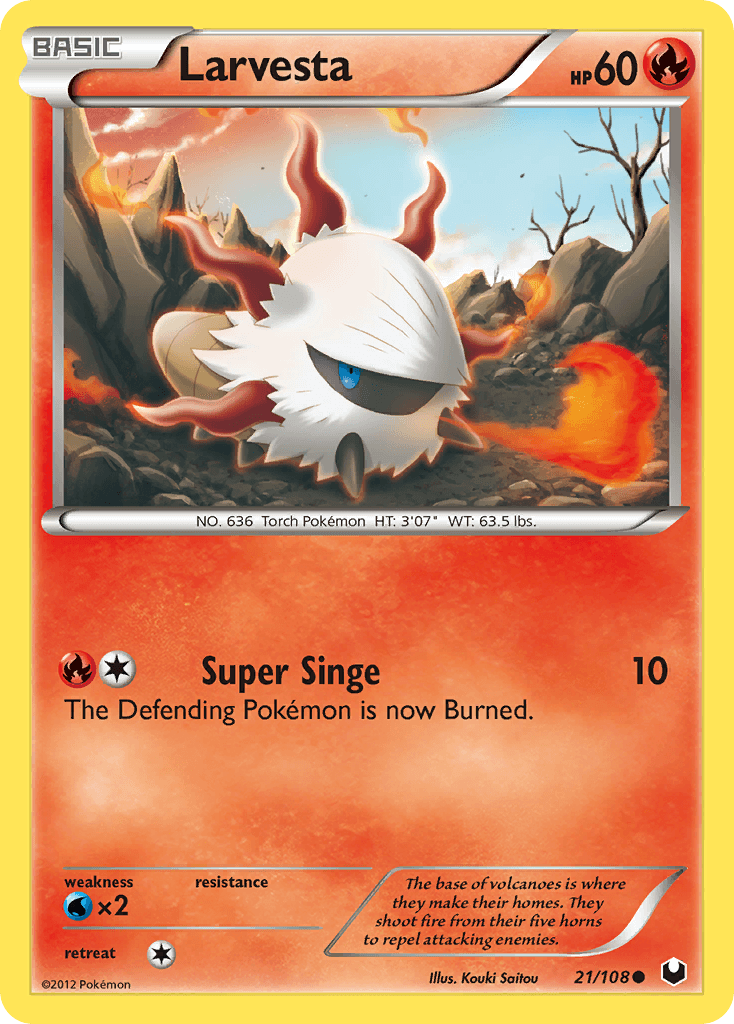 Larvesta Pokémon card