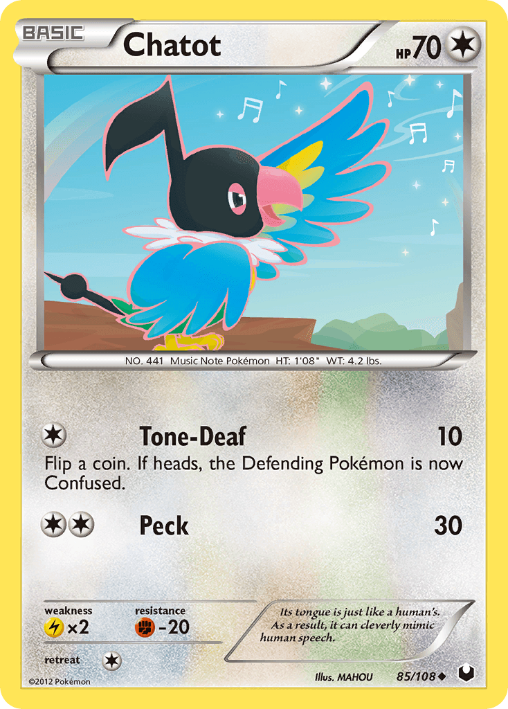 Chatot Pokémon card