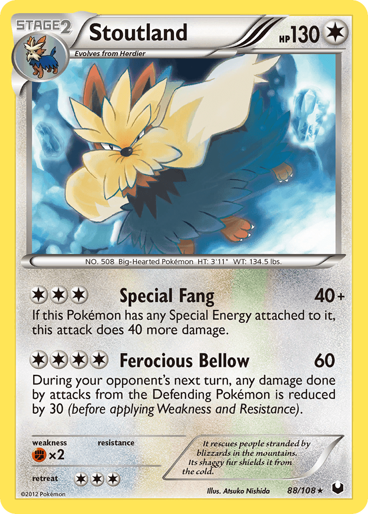 Stoutland Pokémon card