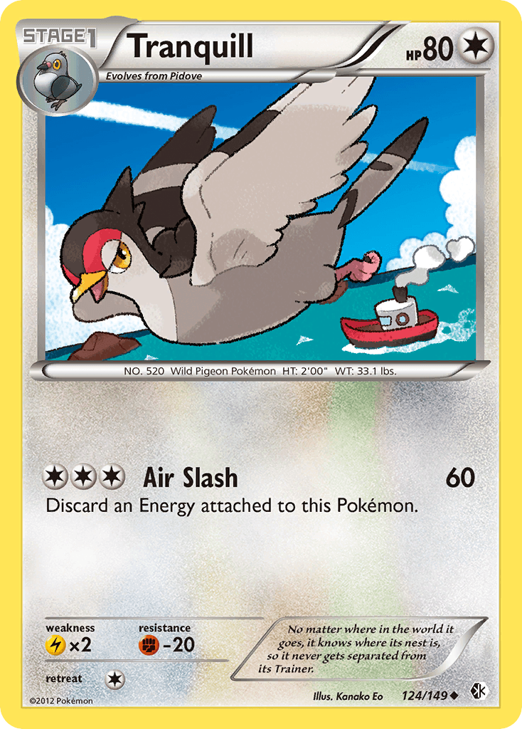 Tranquill Pokémon card