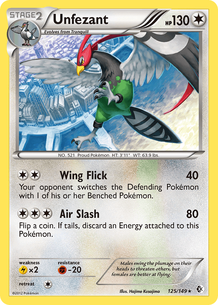 Unfezant Pokémon card