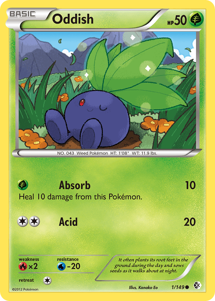 Oddish Pokémon card