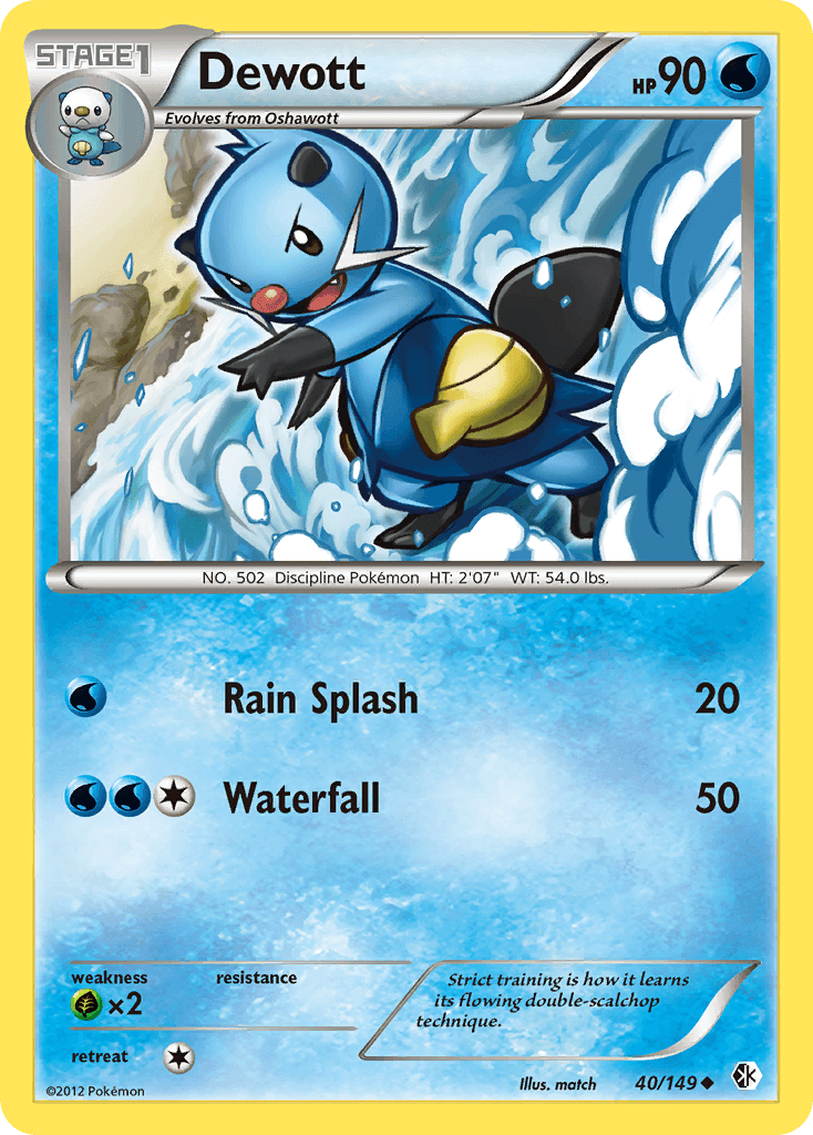Dewott Pokémon card