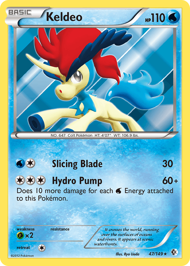 Keldeo Pokémon card
