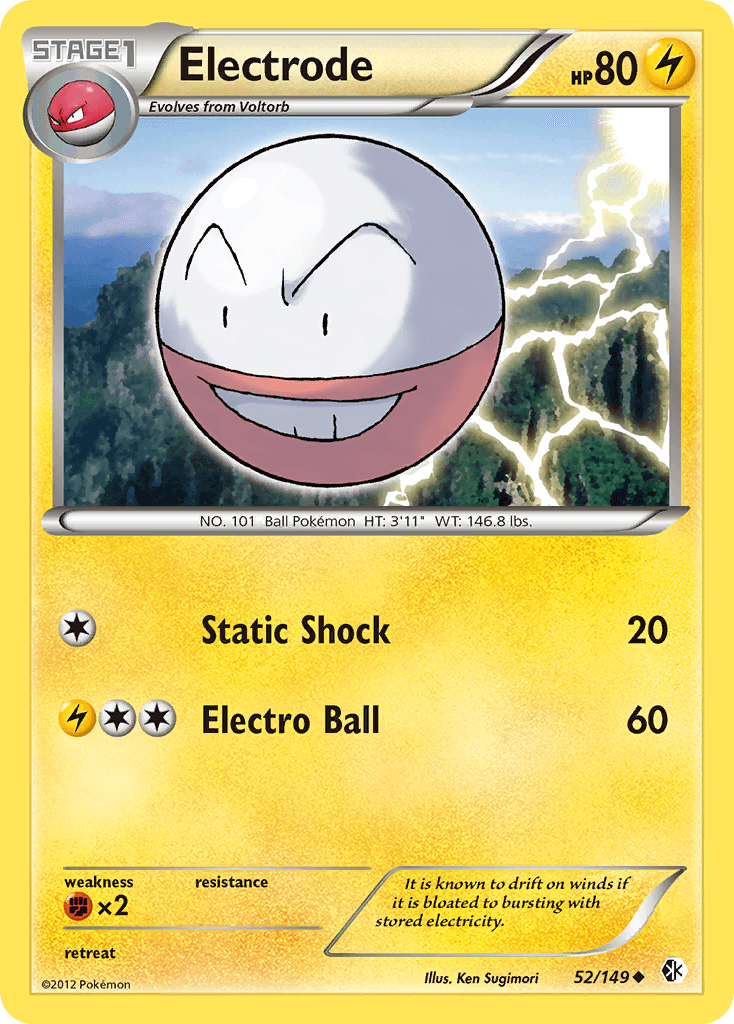 Electrode Pokémon card