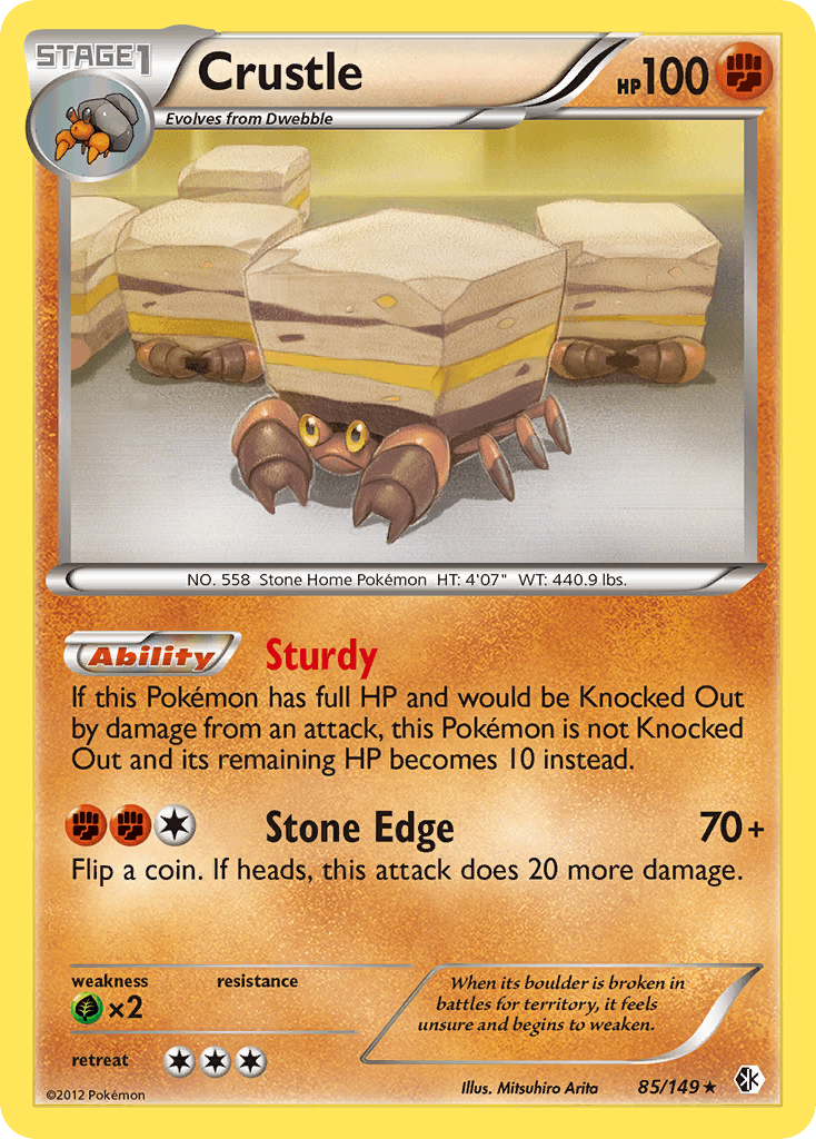 Crustle Pokémon card