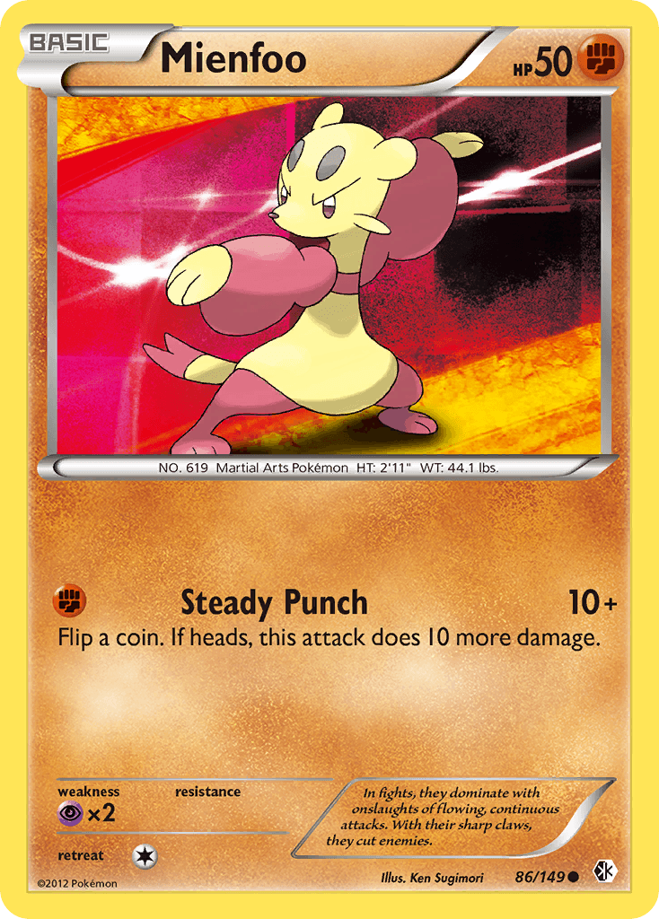 Mienfoo Pokémon card