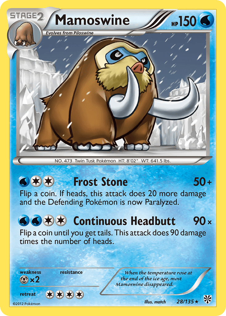 Mamoswine Pokémon card