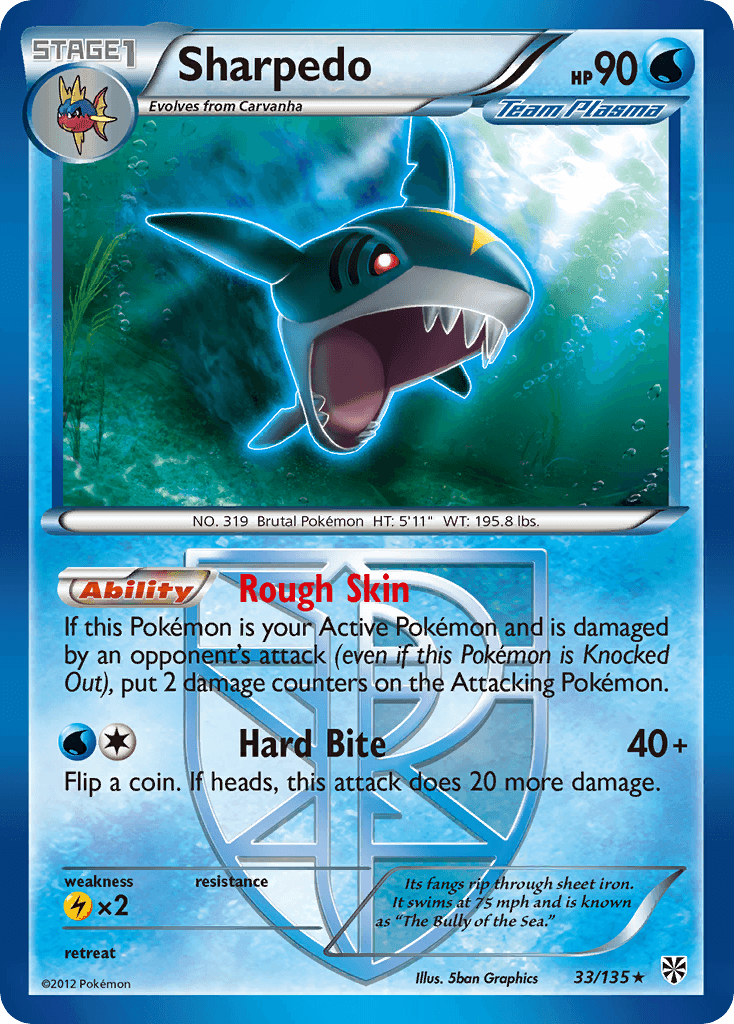 Sharpedo Pokémon card