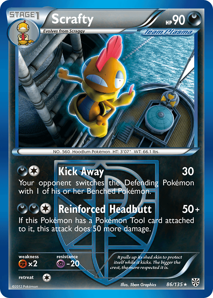 Scrafty Pokémon card