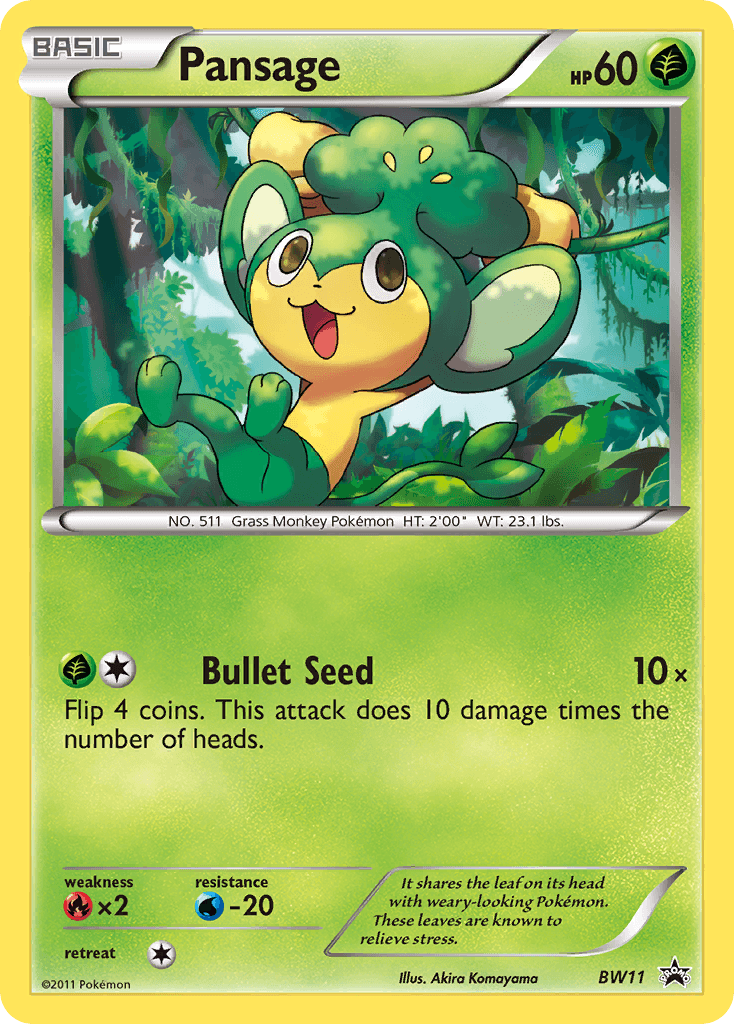 Pansage Pokémon card