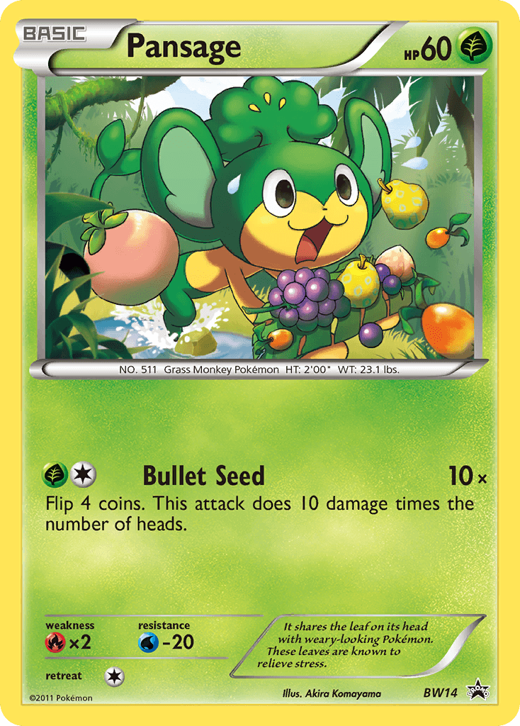 Pansage Pokémon card