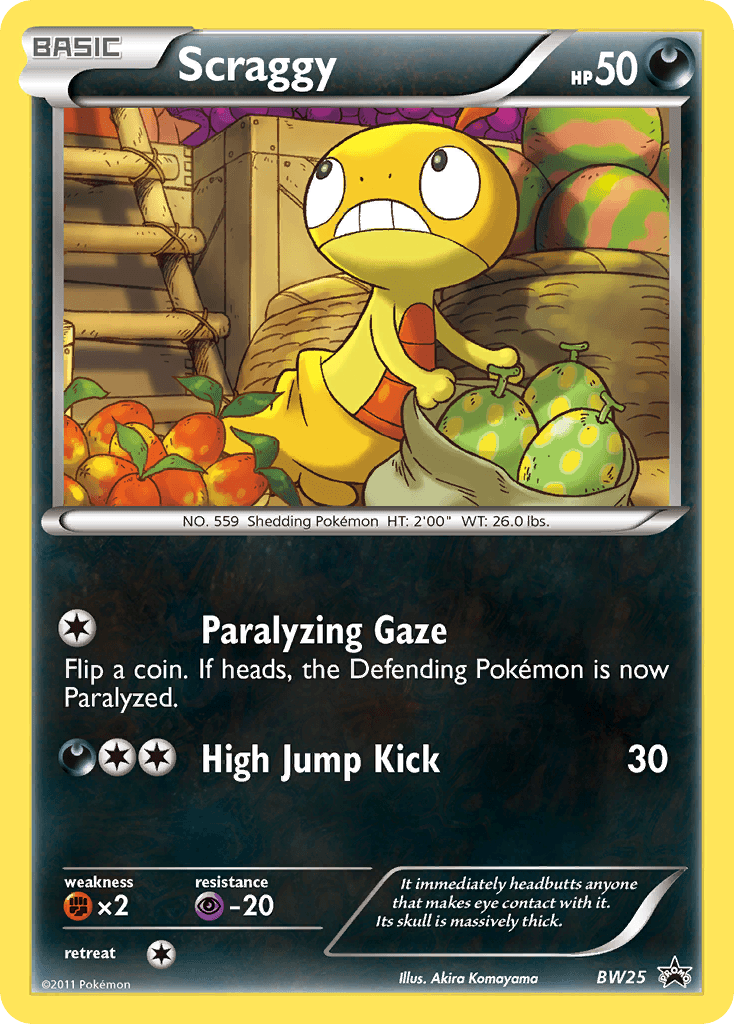 Scraggy Pokémon card