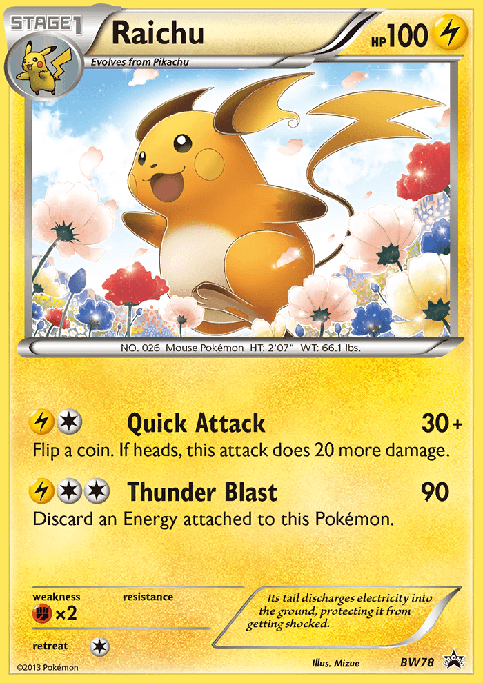 Raichu Pokémon card