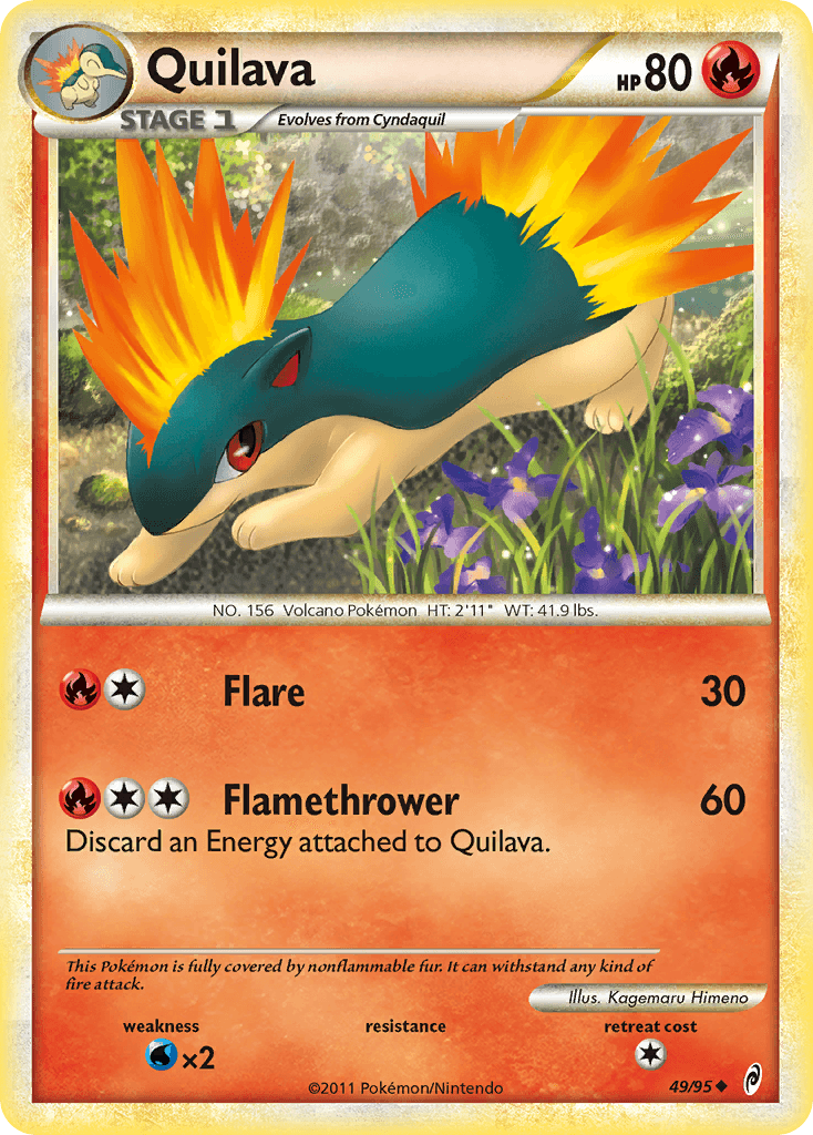 Quilava Pokémon card