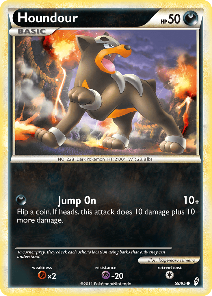 Houndour Pokémon card