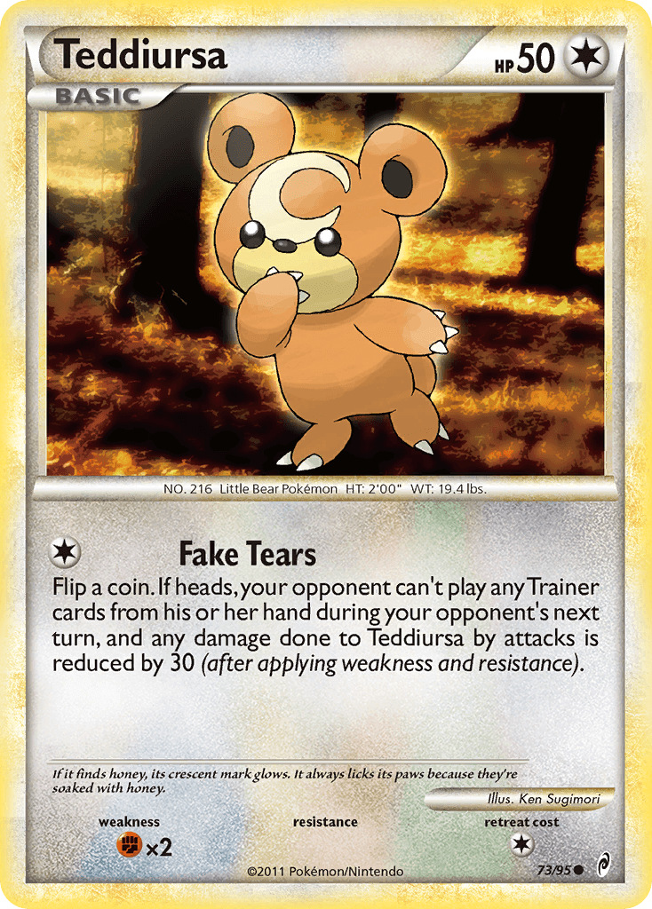 Teddiursa Pokémon card
