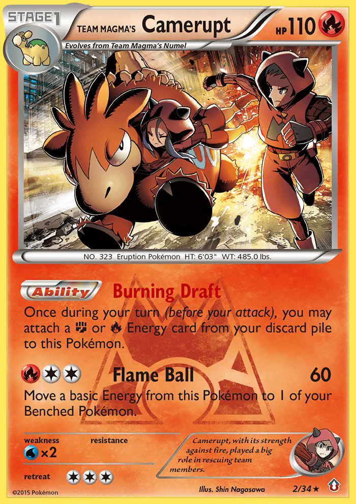 Team Magma's Camerupt Pokémon card