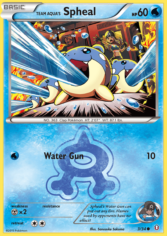 Team Aqua's Spheal Pokémon card