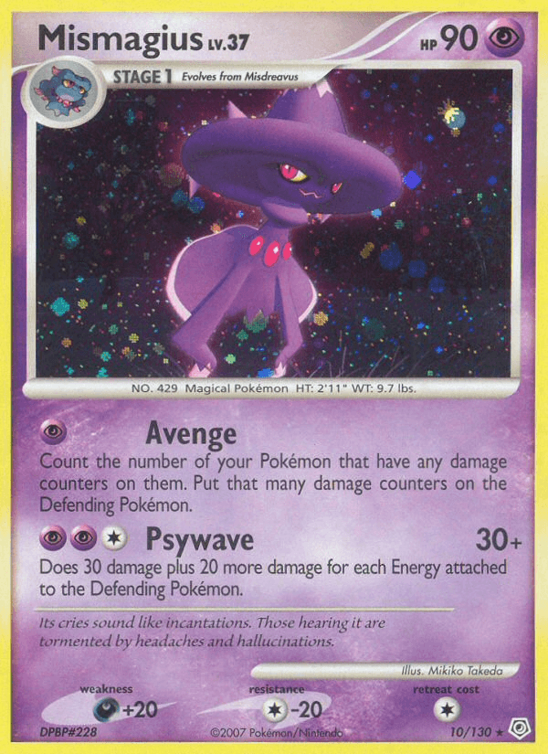 Mismagius Pokémon card