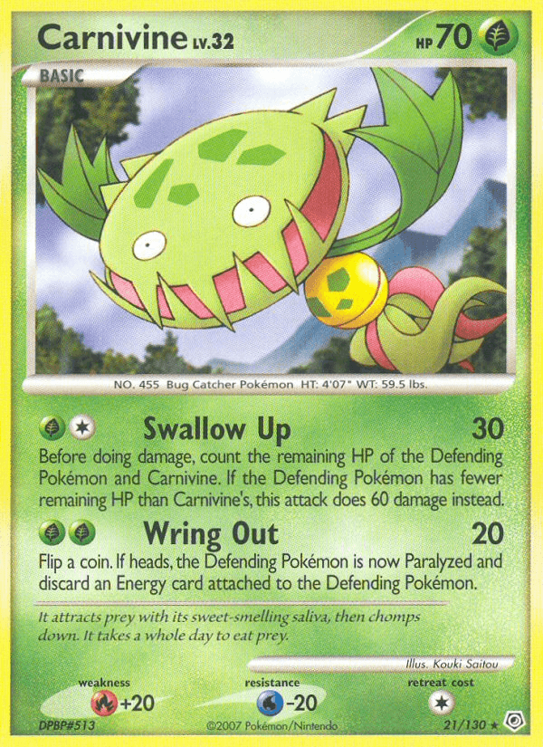 Carnivine Pokémon card