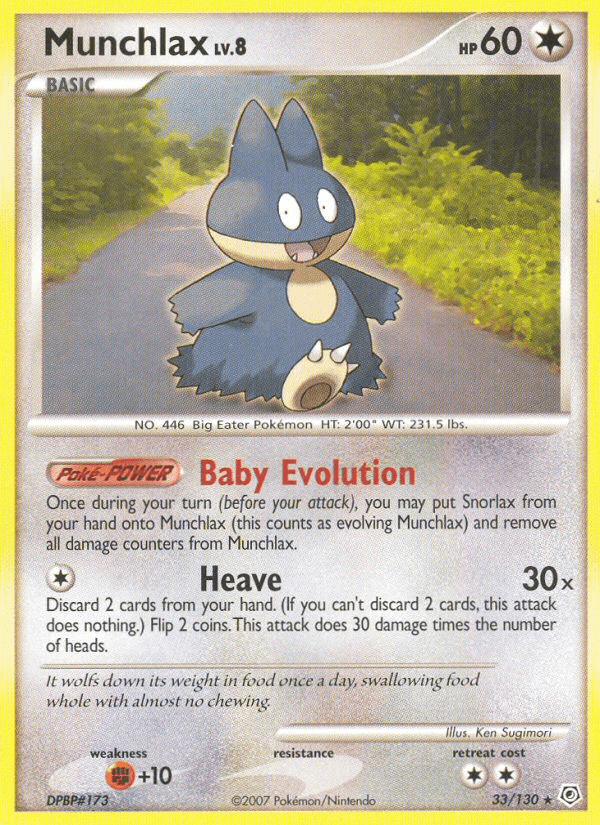 Munchlax Pokémon card