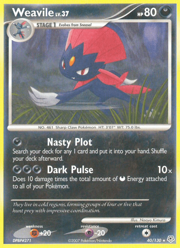 Weavile Pokémon card