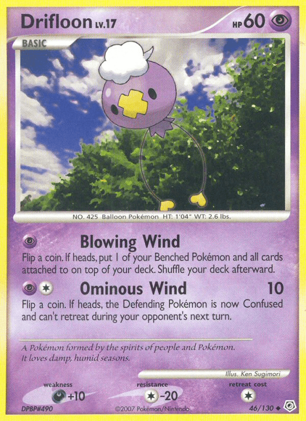 Drifloon Pokémon card