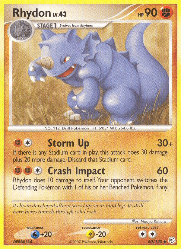 Rhydon Pokémon card