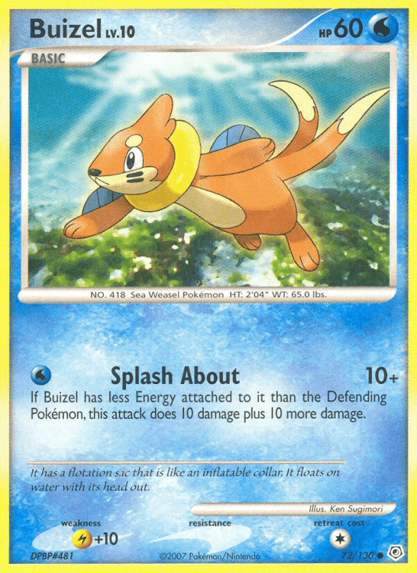 Buizel Pokémon card