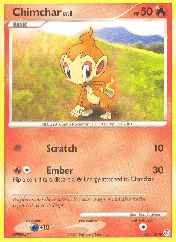 Chimchar Pokémon card