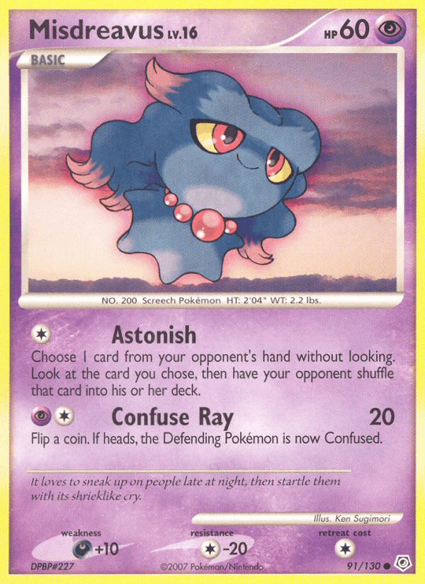 Misdreavus Pokémon card