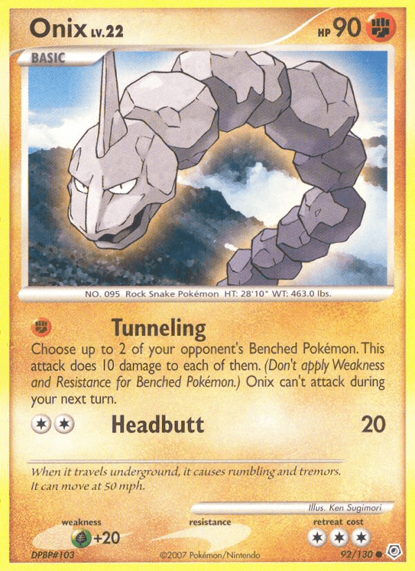 Onix Pokémon card