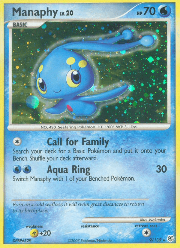 Manaphy Pokémon card