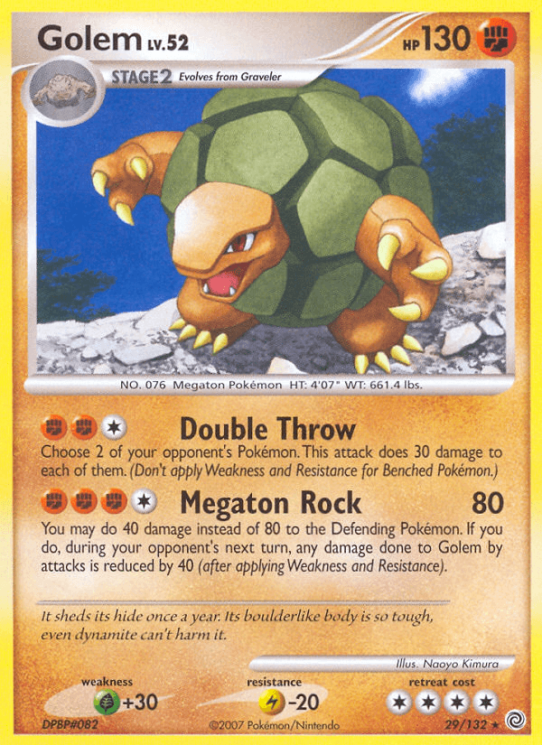 Golem Pokémon card