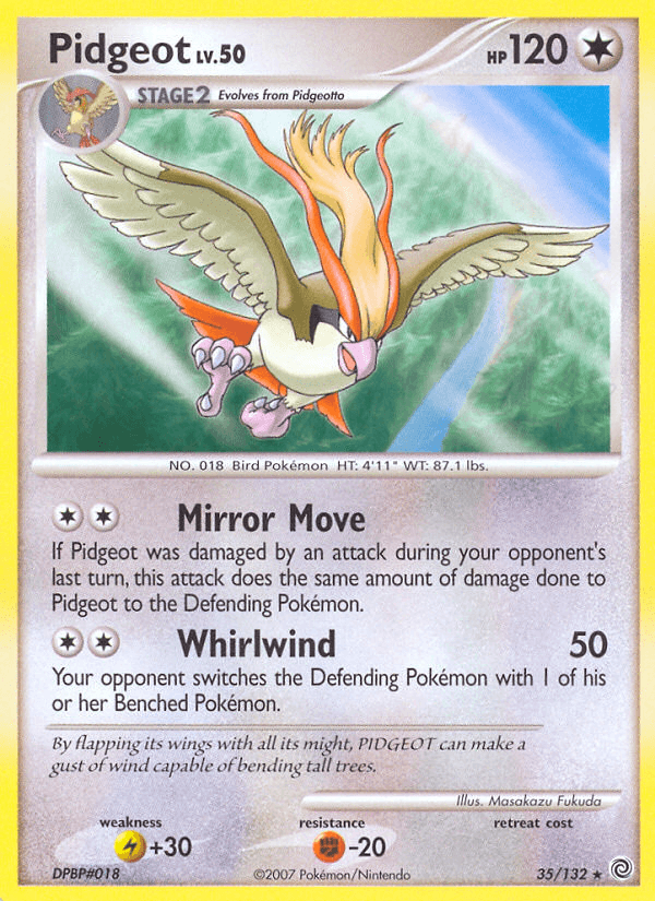 Pidgeot Pokémon card