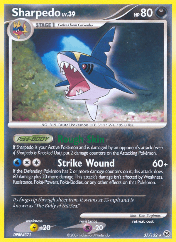 Sharpedo Pokémon card