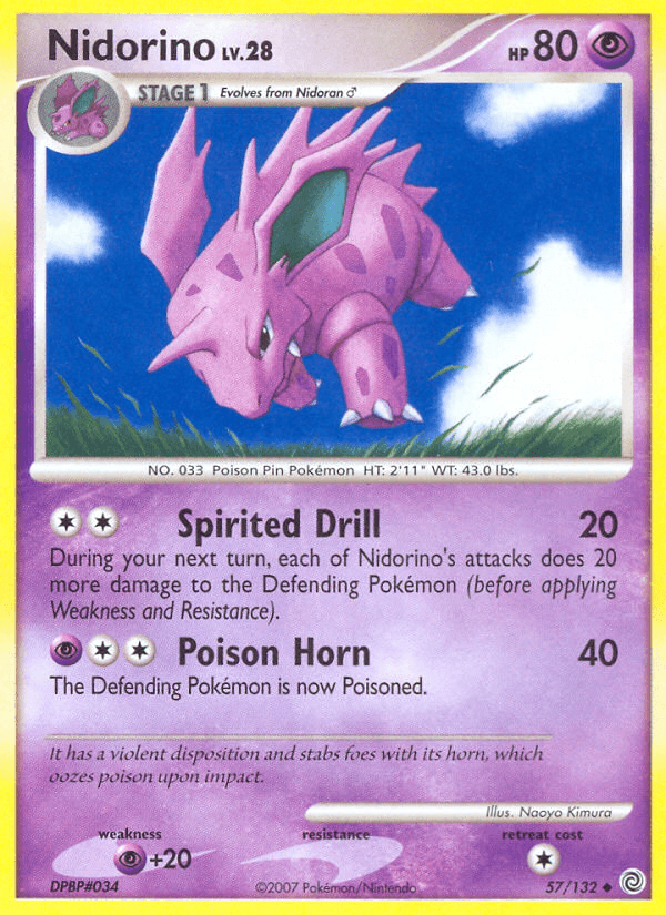 Nidorino Pokémon card