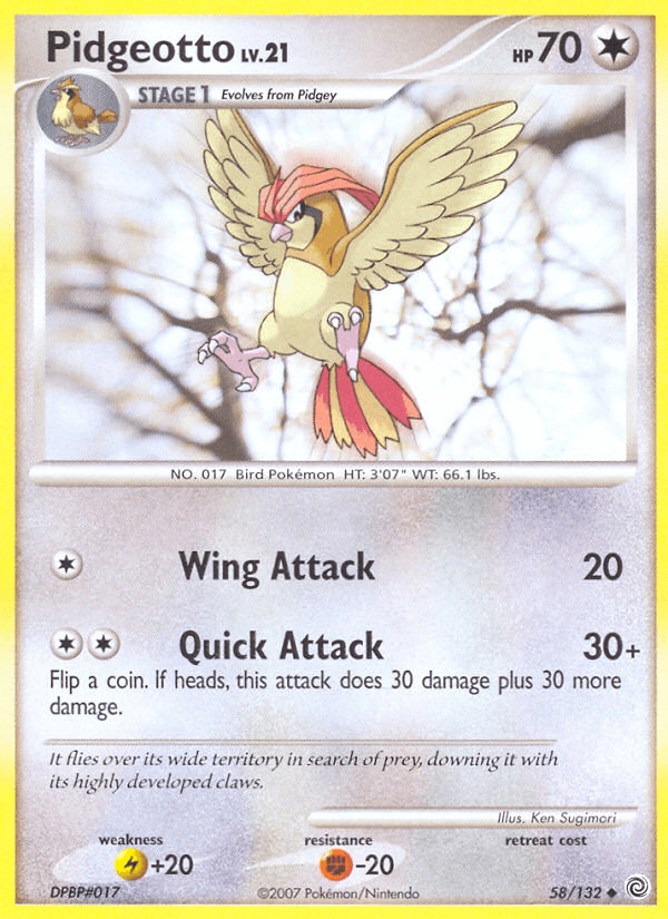 Pidgeotto Pokémon card