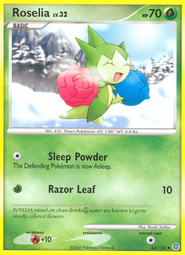 Roselia Pokémon card