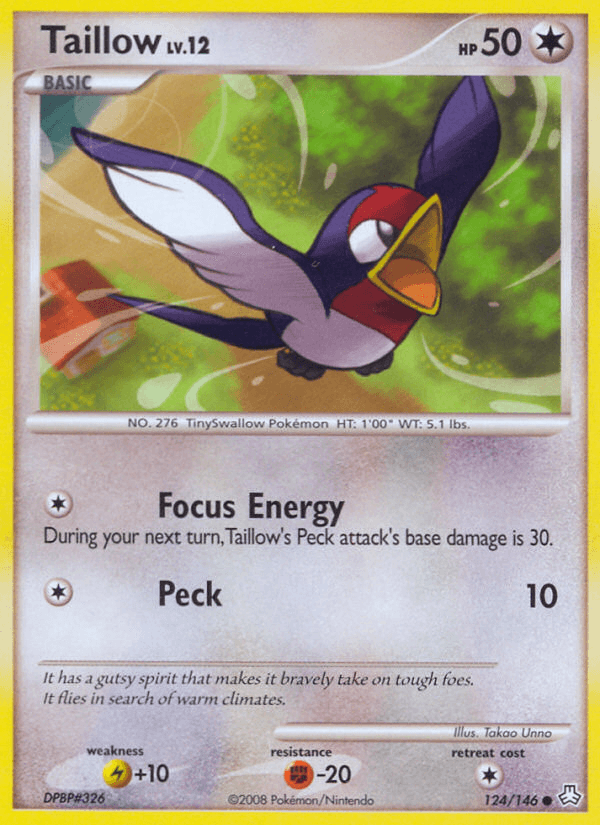 Taillow Pokémon card