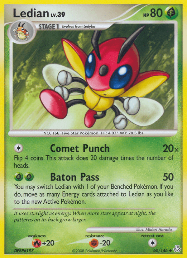 Ledian Pokémon card