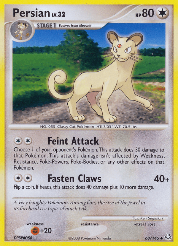 Persian Pokémon card