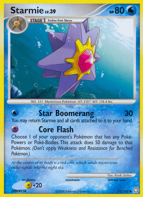 Starmie Pokémon card