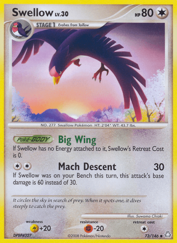 Swellow Pokémon card
