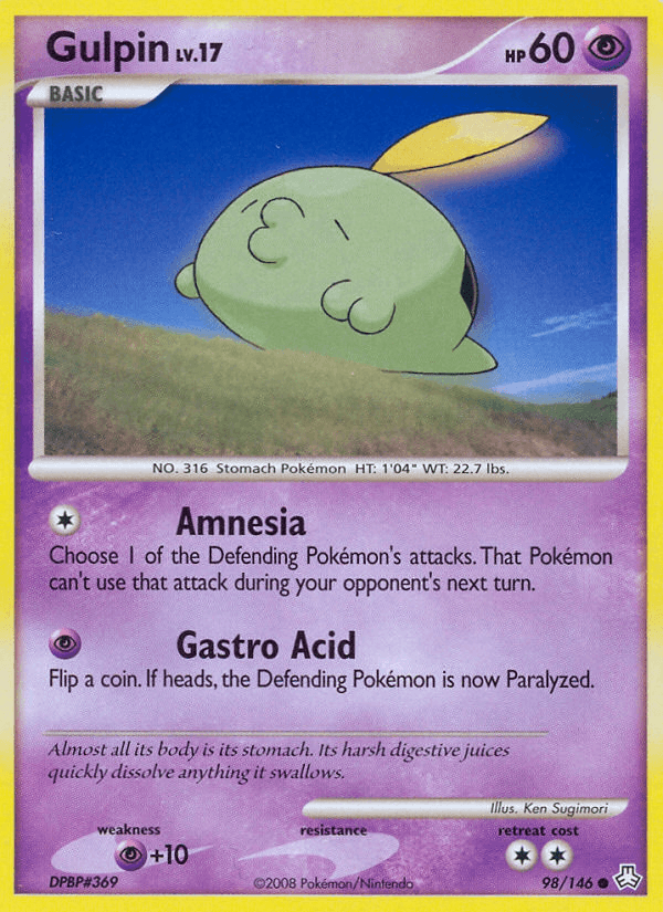 Gulpin Pokémon card