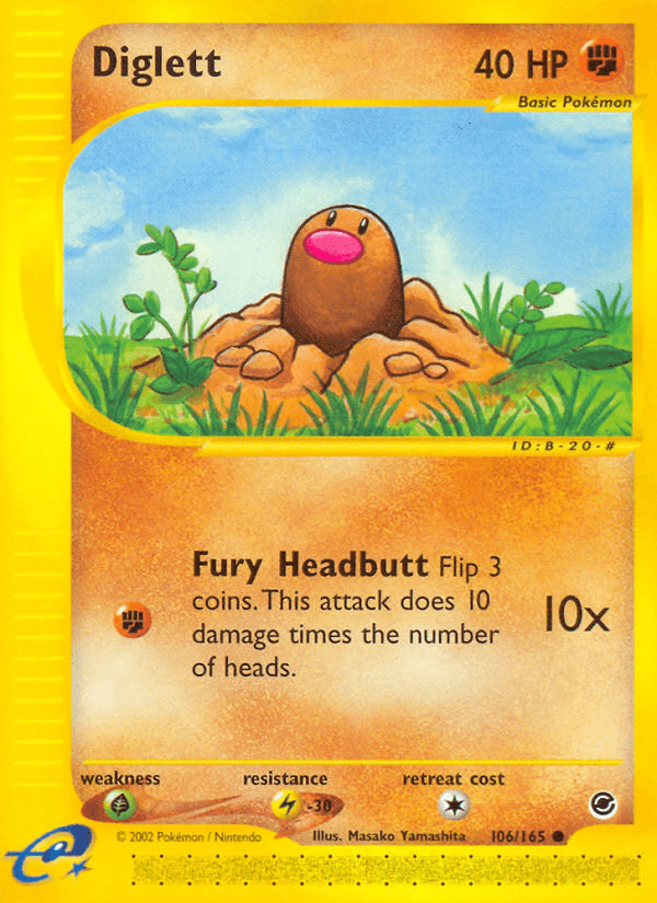 Diglett Pokémon card