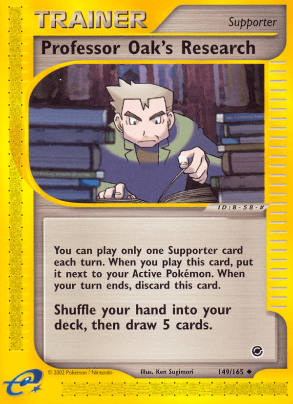 Professor Oak's Research Pokémon card