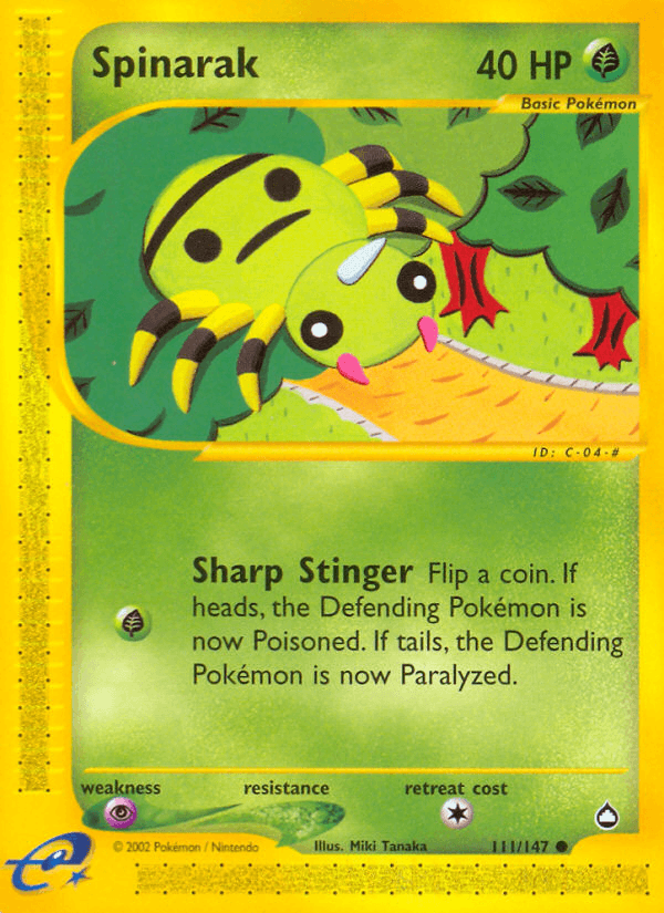 Spinarak Pokémon card